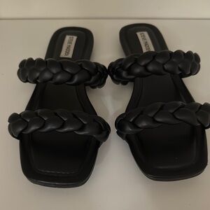 Steve Madden Women's Black Braided Sandals